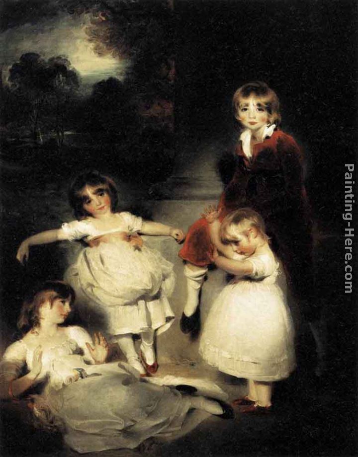 Portrait of the Children of John Angerstein painting - Sir Thomas Lawrence Portrait of the Children of John Angerstein art painting